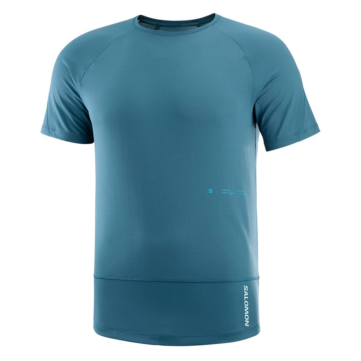 Salomon Cross Run Short Sleeve Tee Men's in Light Mahogany